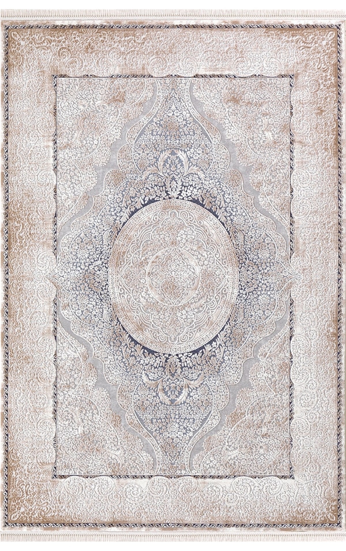 Padişah Salon Halısı 180x250 Santo 31883 035 Kahve Lacivert