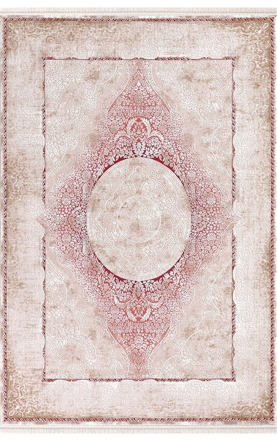 Padişah Yolluk Halısı 80x300 Santo 31883 010 Kırmızı Bej