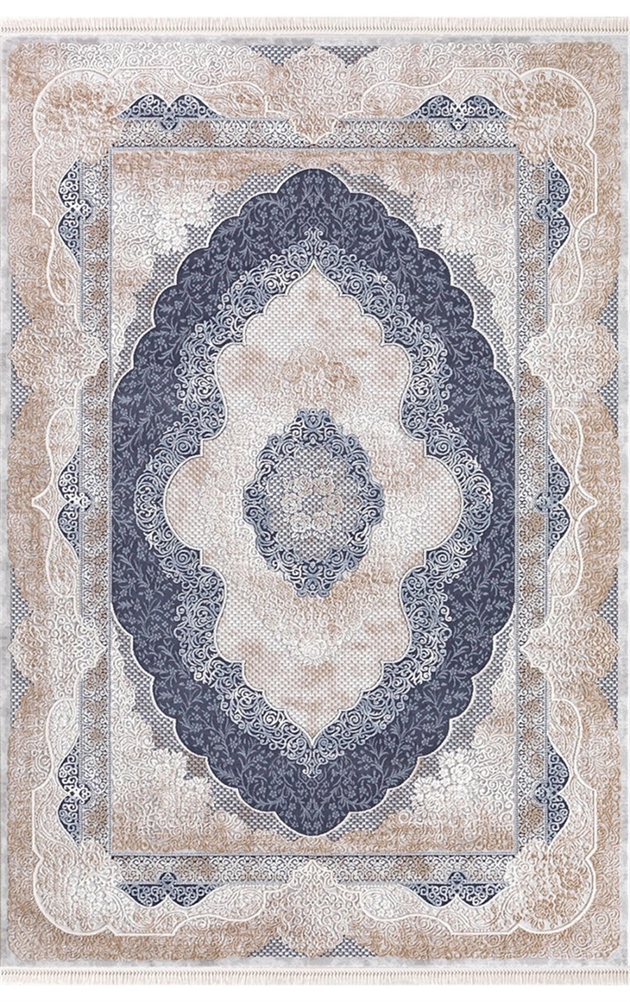 Padişah Yolluk Halısı 80x300 Santo 31882 035 Lacivert Kahve Bej