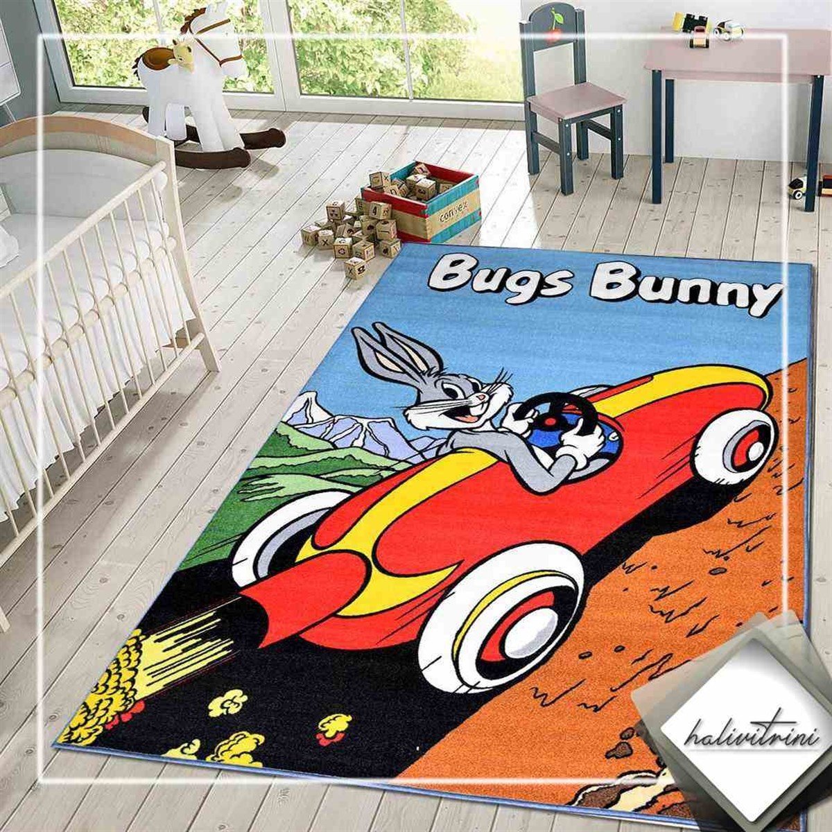 Dinarsu Çocuk Halısı 133x190 Çocuk 09 Mavi Sarı