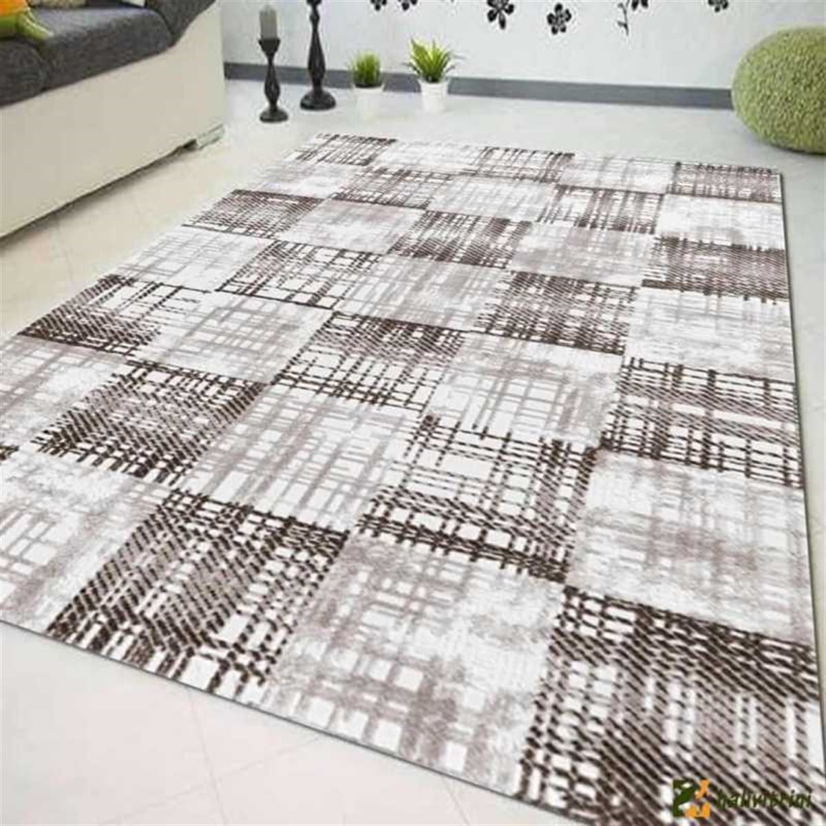 Dinarsu Oda Halı 150x233 Roma RA013060 Kahve Vizon