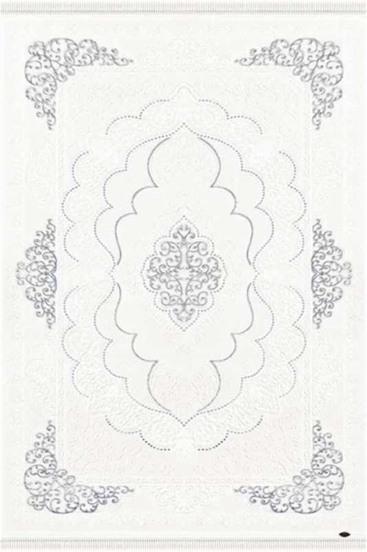 Dinarsu Oval Halı 125x200 Gold GD004630 Krem Gri