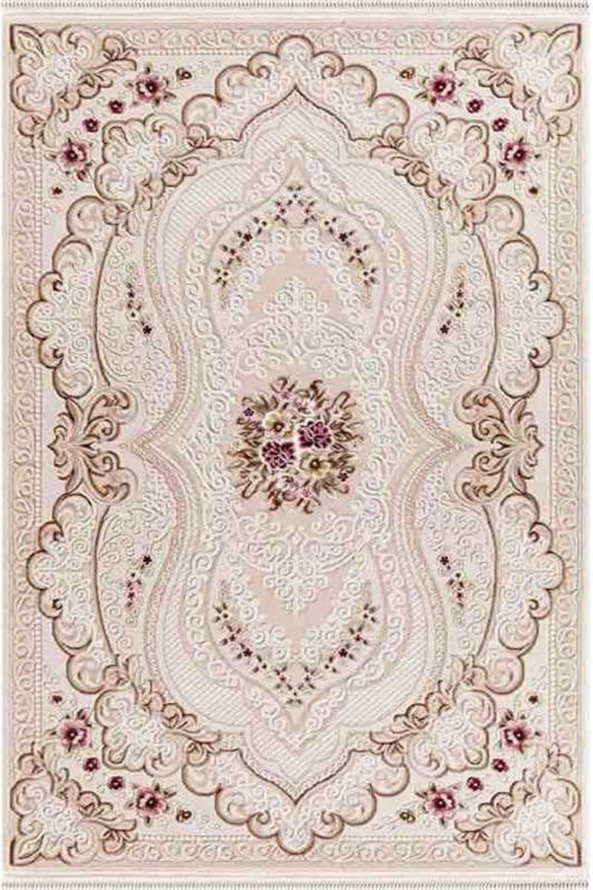 Dinarsu Oval Halı 150x233 Didem 15850 060 Krem Pembe
