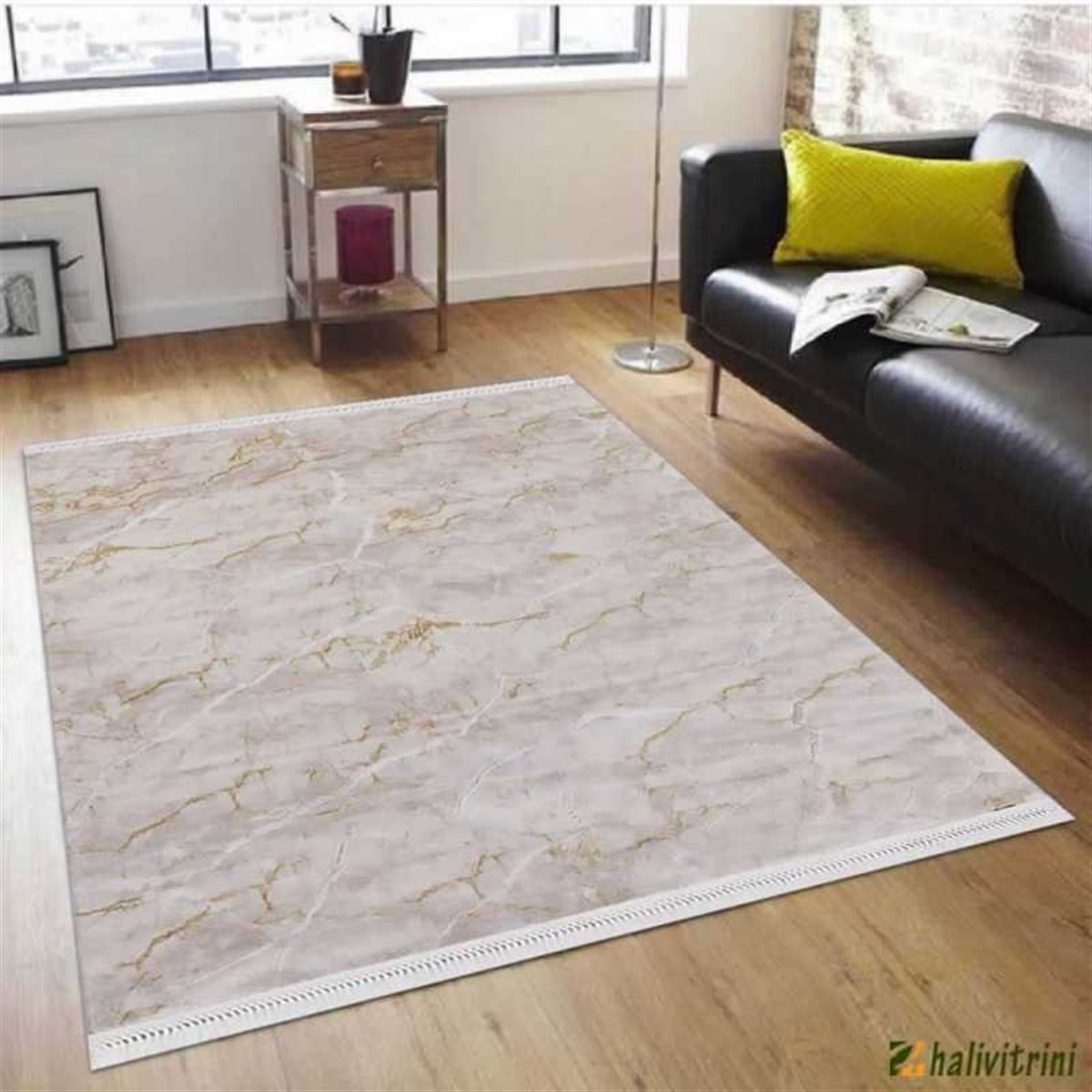 Flora Oda Halı 160x230 Ayşıl 1680B Sarı