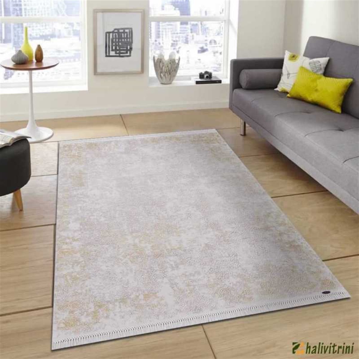 Flora Salon Halı 200x290 Ayşıl 1717B Sarı