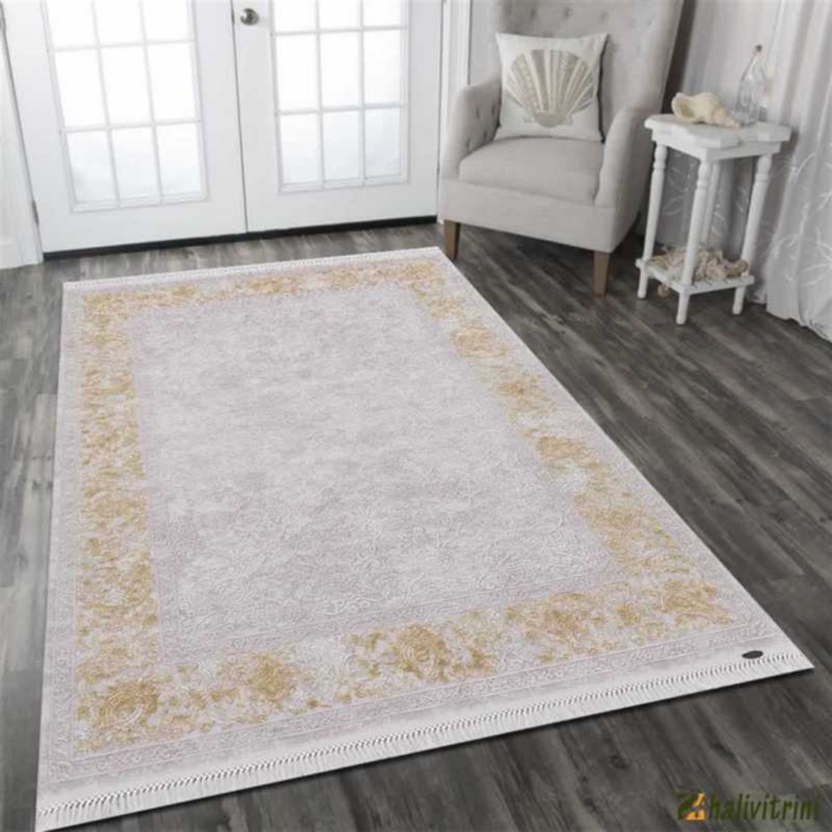 Flora Salon Halı 200x290 Ayşıl 4686A Sarı