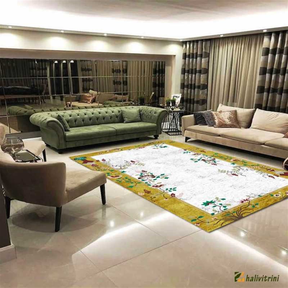 Hitit Oval Halı 160x230 Lidya Lüx 4106