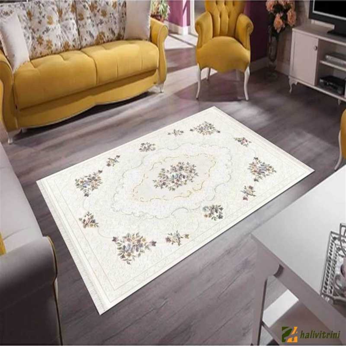 Merinos Daire halı 160x160 Prestij 15367060 Krem