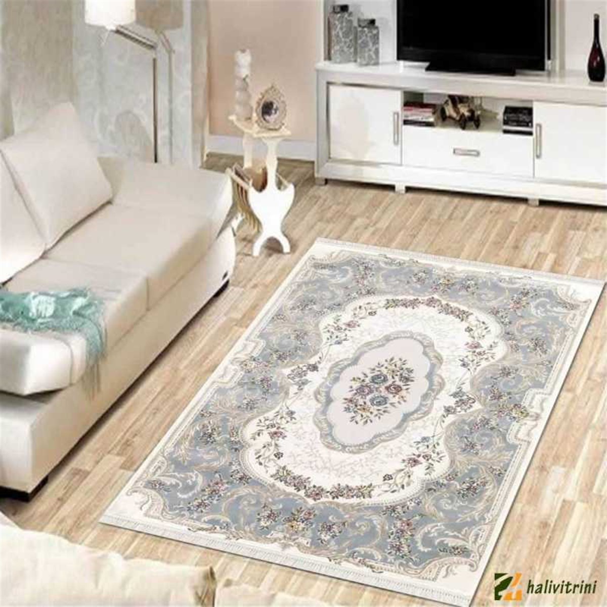 Merinos Daire halı 160x160 Prestij 15309063 Turkuaz