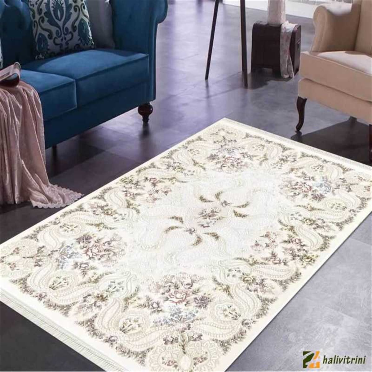 Merinos Oval Halı 160x230 Prestij 15366060 vizon krem