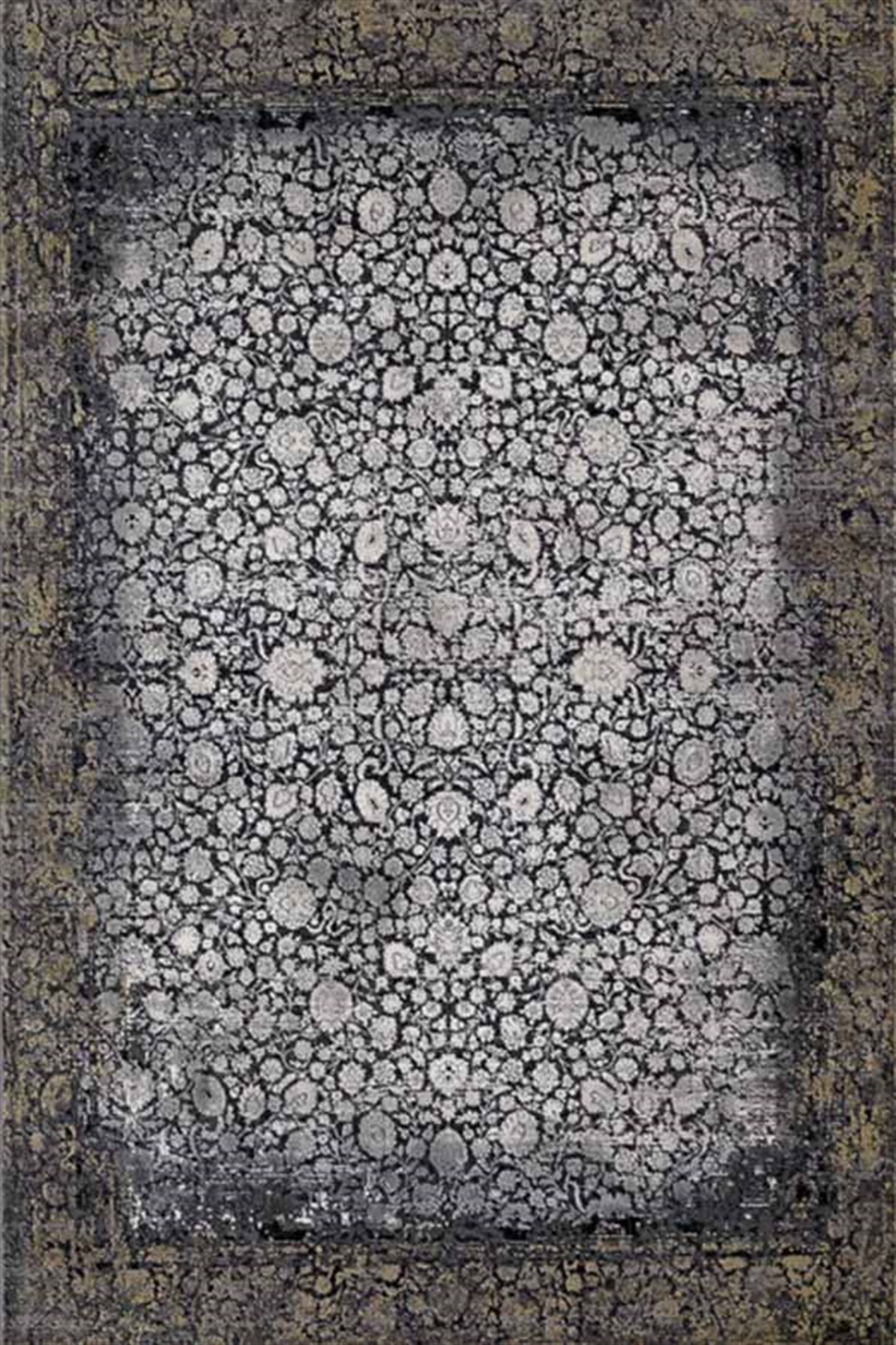 Merinos Salon Halısı 200x290 Rodin 34673 090 Gri Sarı