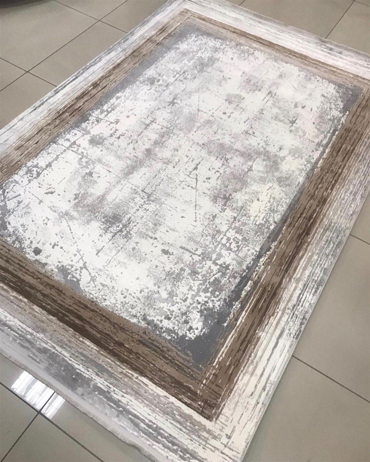 Merinos Yolluk Halısı 100x200 Therapy 34665 080 Gri Kahve