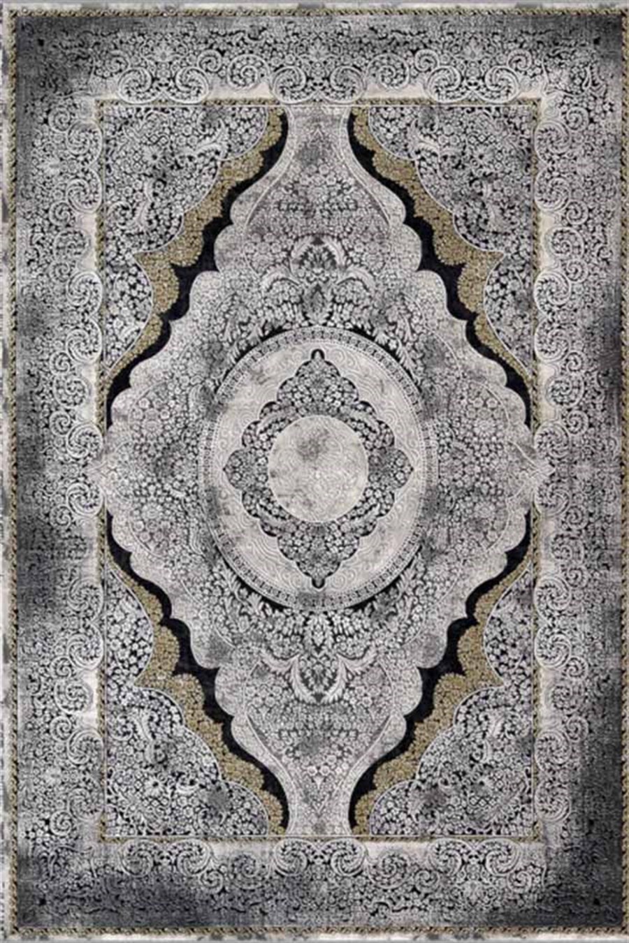 Padişah Oda Halısı 160x230 Santo 31883 090 Gri Sarı