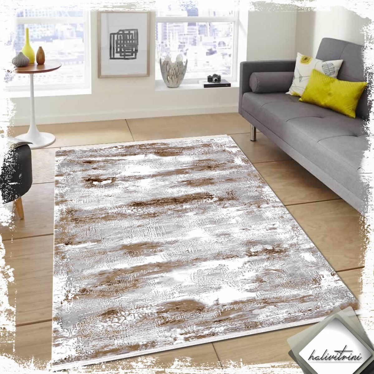 Padişah Salon Halısı 200x290 Eternity 31971 080 Kahve Gri Bej