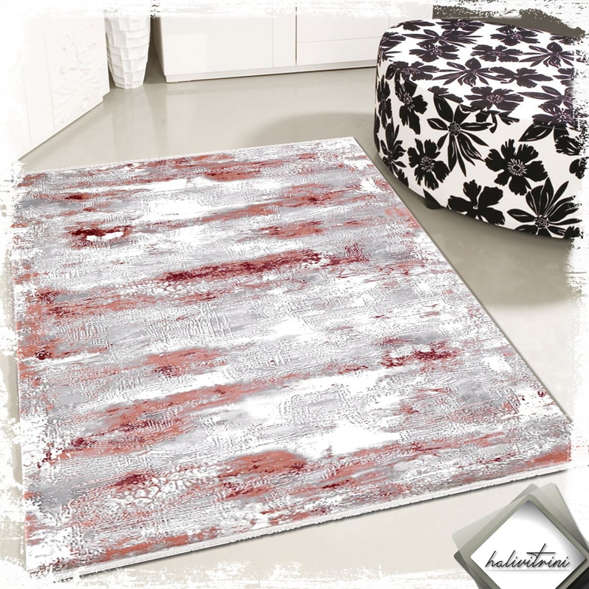 Padişah Salon Halısı 200x290 Eternity 31971 010 Bordo Gri