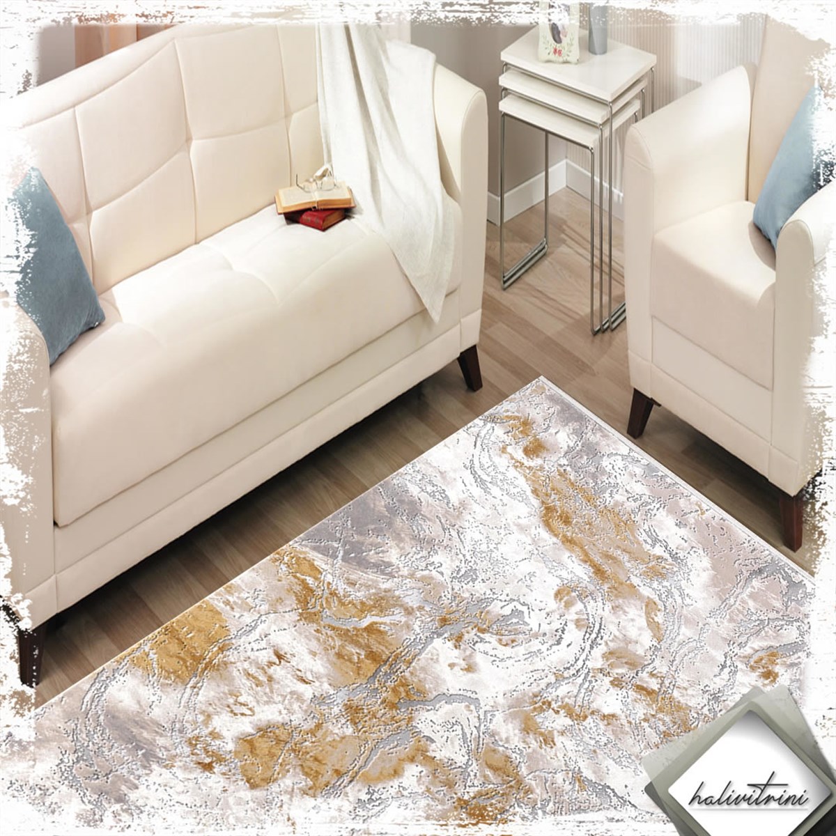 Padişah Salon Halısı 200x290 Eternity 31970 075 Gri Bej