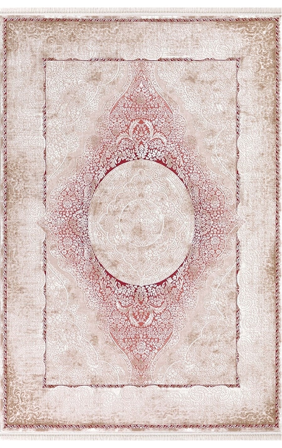 Padişah Yolluk Halısı 80x300 Santo 31883 010 Kırmızı Bej