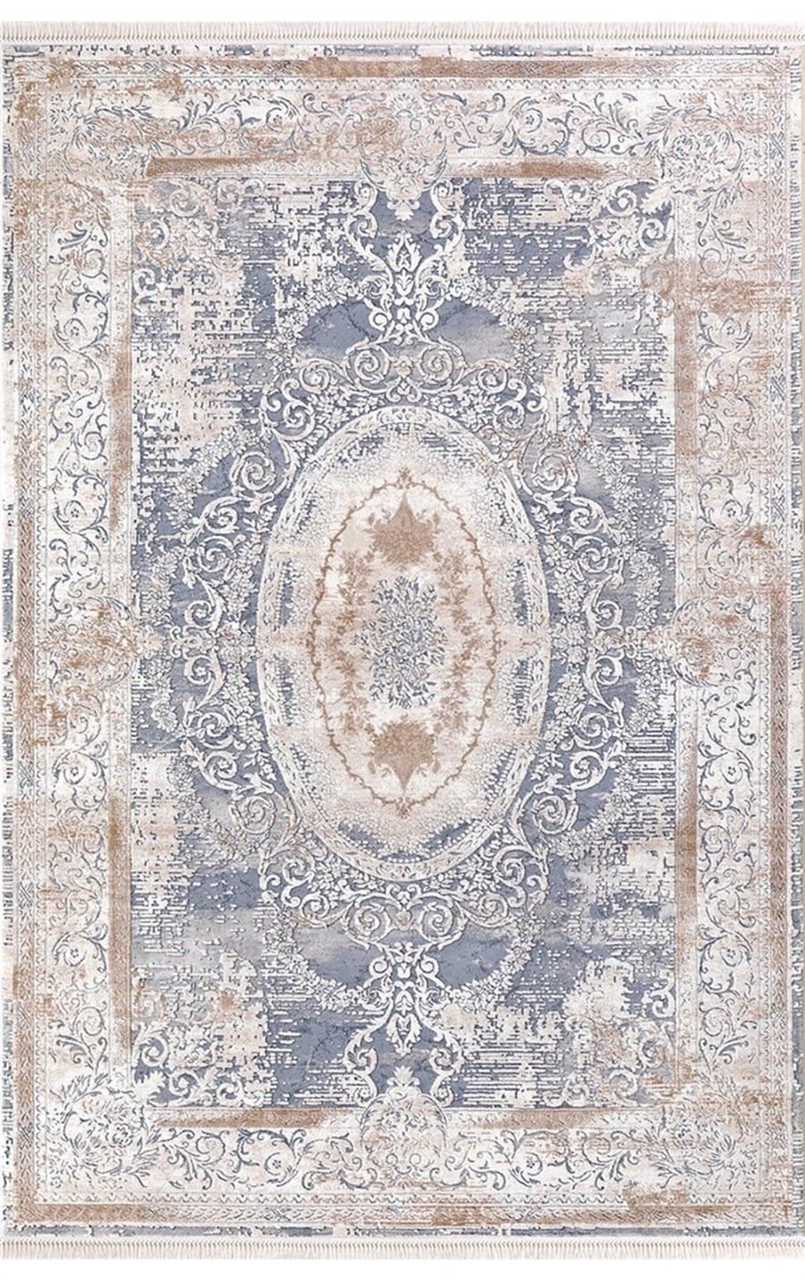 Padişah Yolluk Halısı 80x300 Santo 31881 035 Mavi Bej Kahve