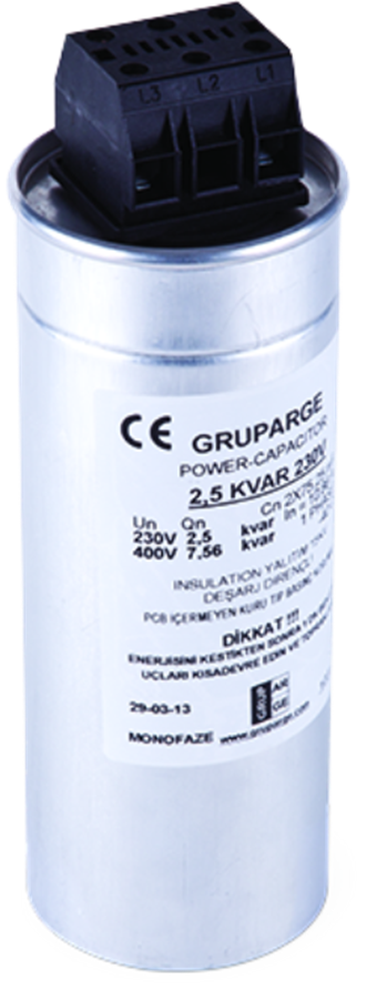 0.5   kVAr 230V KONDANSATÖR buyukelektromarket.com Grup Arge