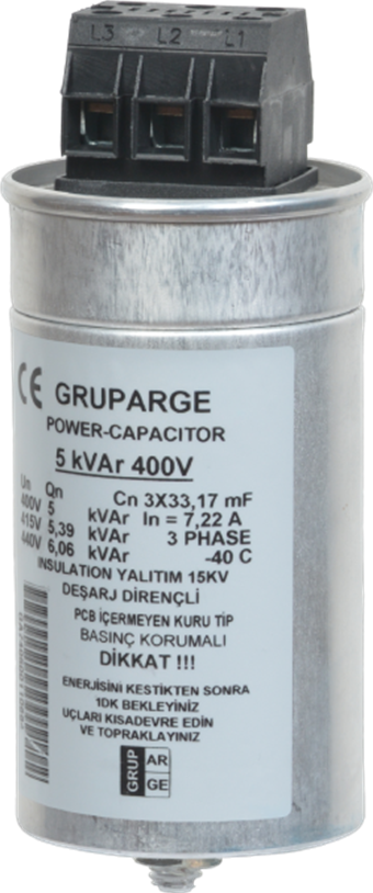 1.0   kVAr 230V KONDANSATÖR buyukelektromarket.com Grup Arge