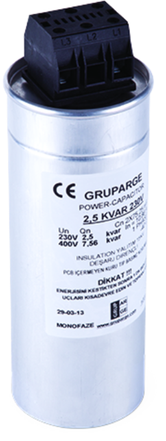 1.0/1.21  kVAr (400V/440V) KONDANSATÖR buyukelektromarket.com Grup Arge