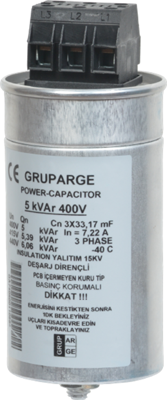 1.5   kVAr 230V KONDANSATÖR buyukelektromarket.com Grup Arge