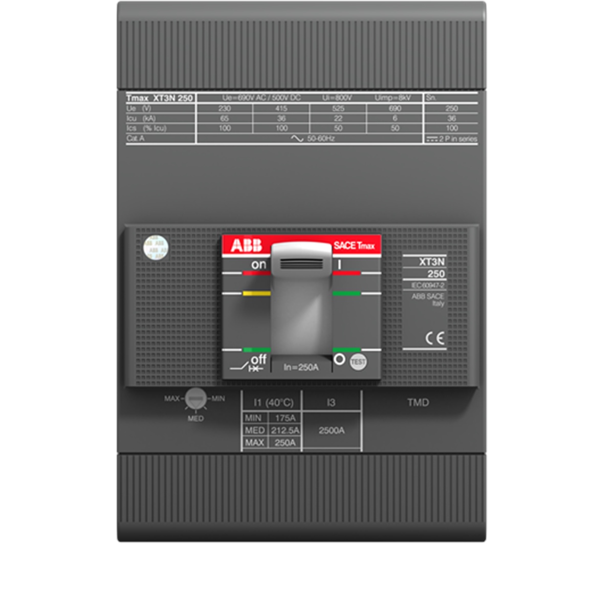 3*250A 36kA TMD Kompakt Tip Devre Kesici buyukelektromarket.com ABB