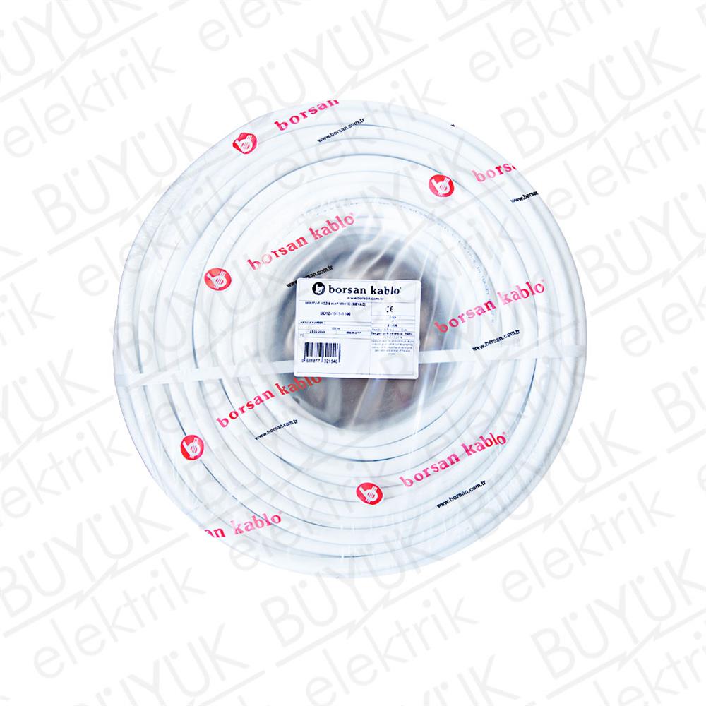 4mm NYAF HFFR KABLO BEYAZ buyukelektromarket.com BORSAN