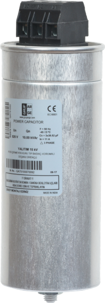 12.5/15,12 kVAr (400V/440V) KONDANSATÖR buyukelektromarket.com Grup Arge