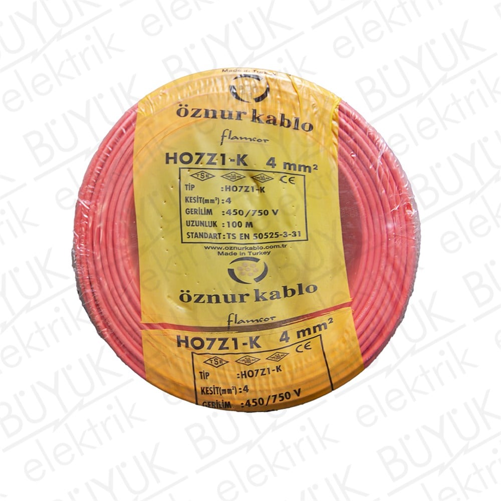 4mm NYAF HFFR KABLO KIRMIZI buyukelektromarket.com Öznur