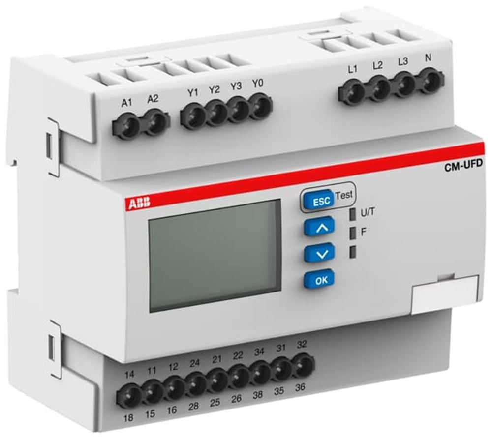 CM-UFD.M31 Grid feeding monitoring relay 3c/o,L-L= 0-540VAC,L-N=0-312VAC buyukelektromarket.com ABB