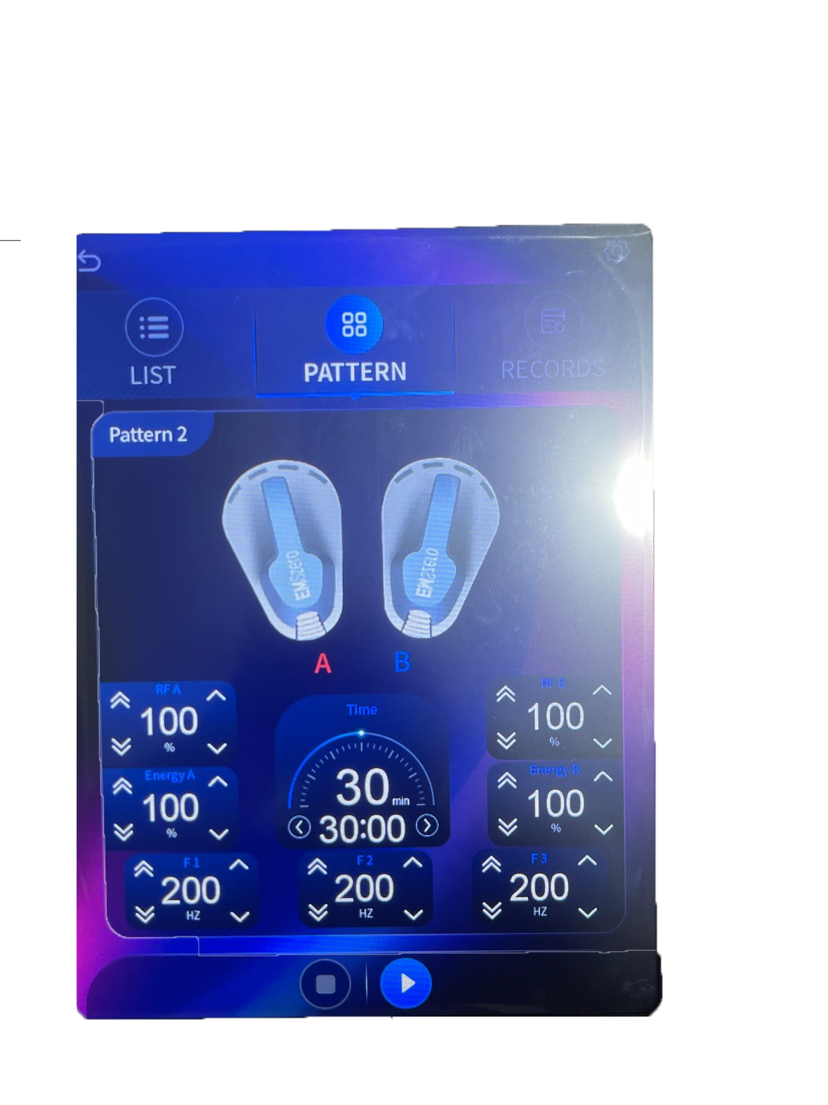 Body FIT EMS Plus Cihazı 4 Başlıklı 200Hz 16 Tesla