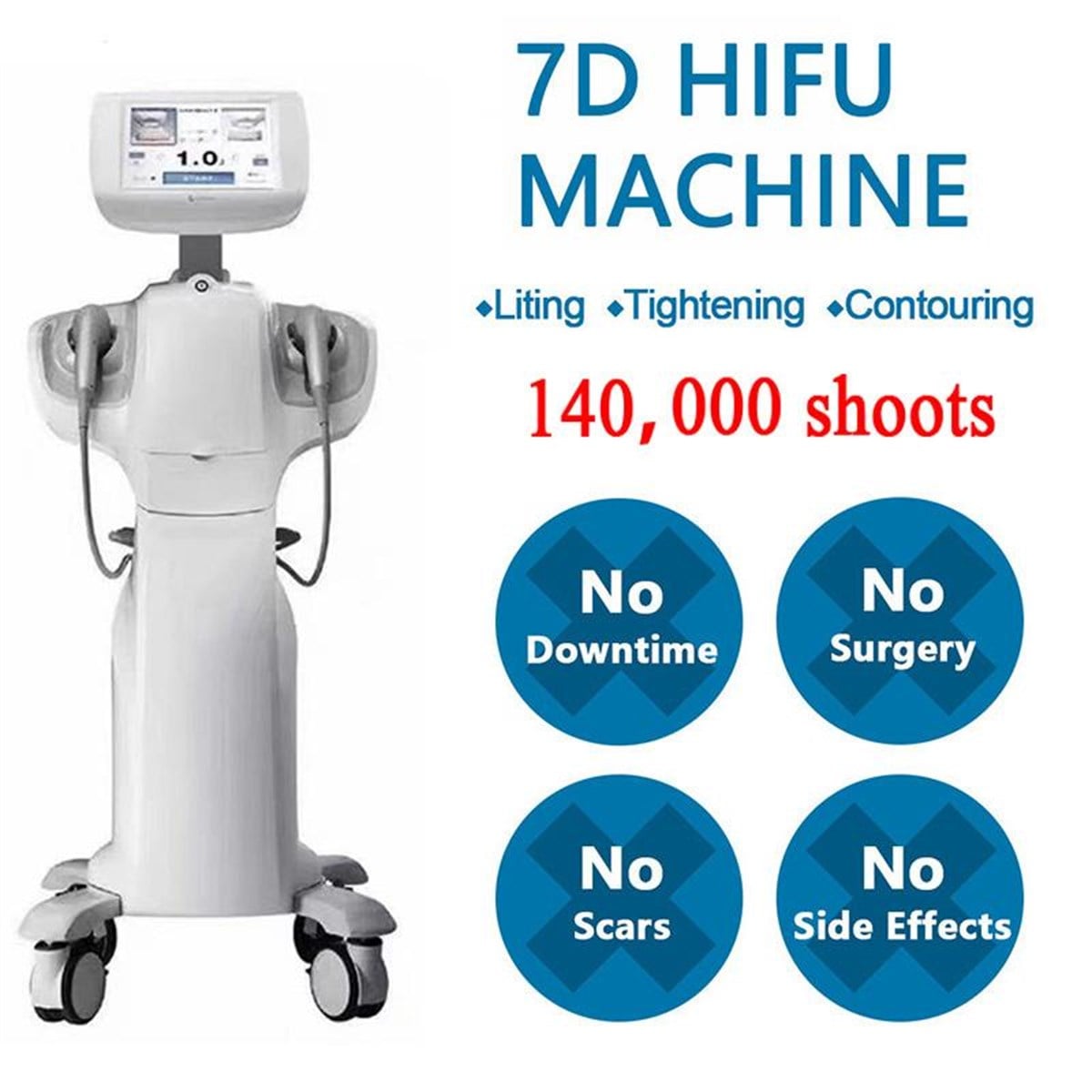 Profesyonel HIFU Cihazı 7D 2 Başlıklı