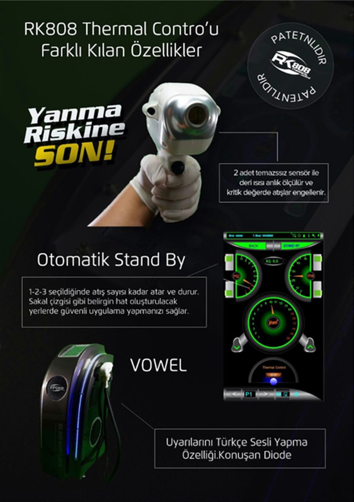 RK 808 Diyot Lazer Epilasyon Cihazı