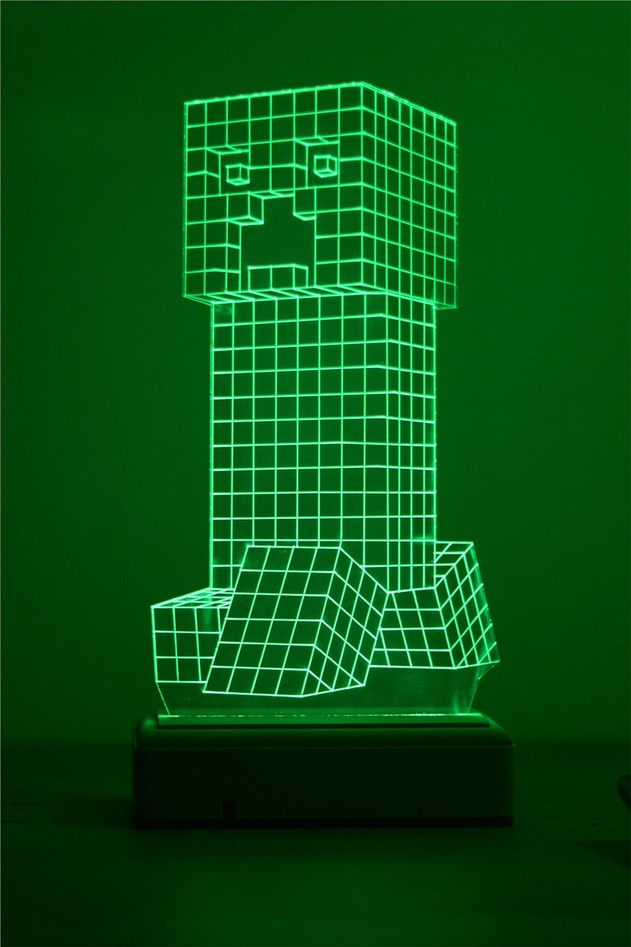 3D Minecraft 16 Renk Gece Lambası