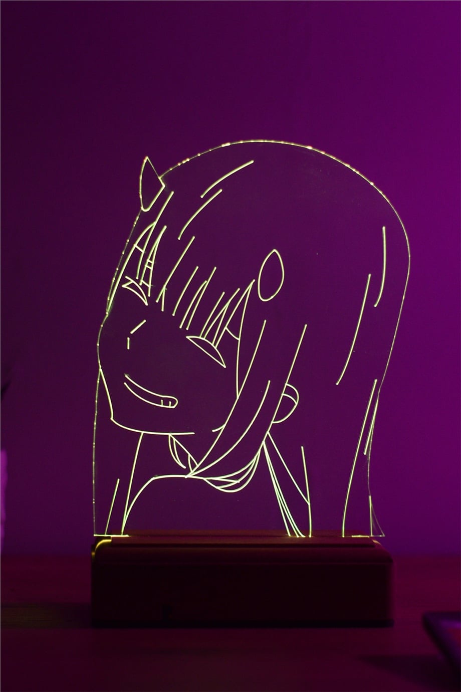 Anime Darling In The Franxx 002 Zero Two 16 Renk Gece Lambası