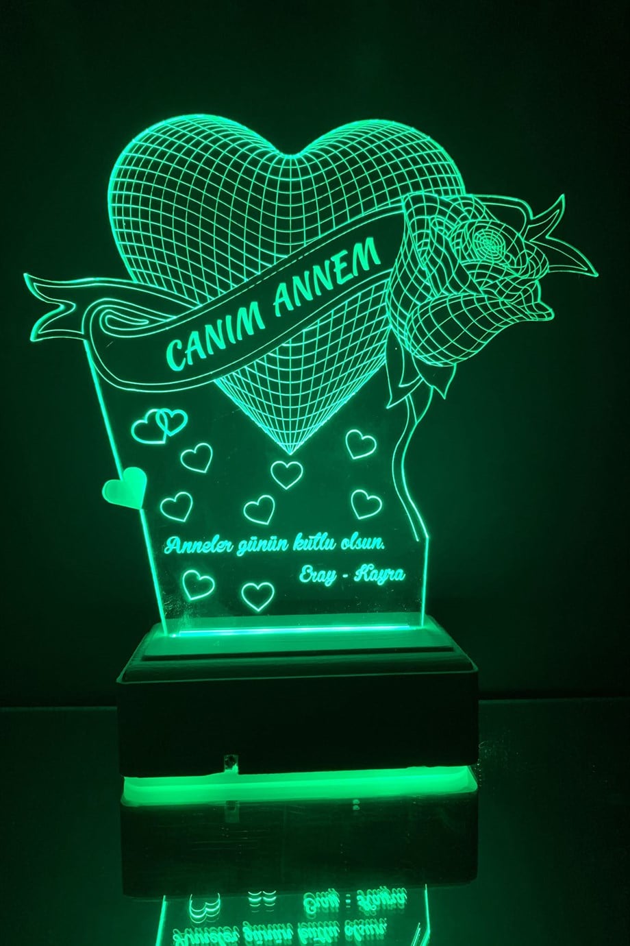 Anneler Günü Hediyesi 3D 16 Renk Gece Lambası