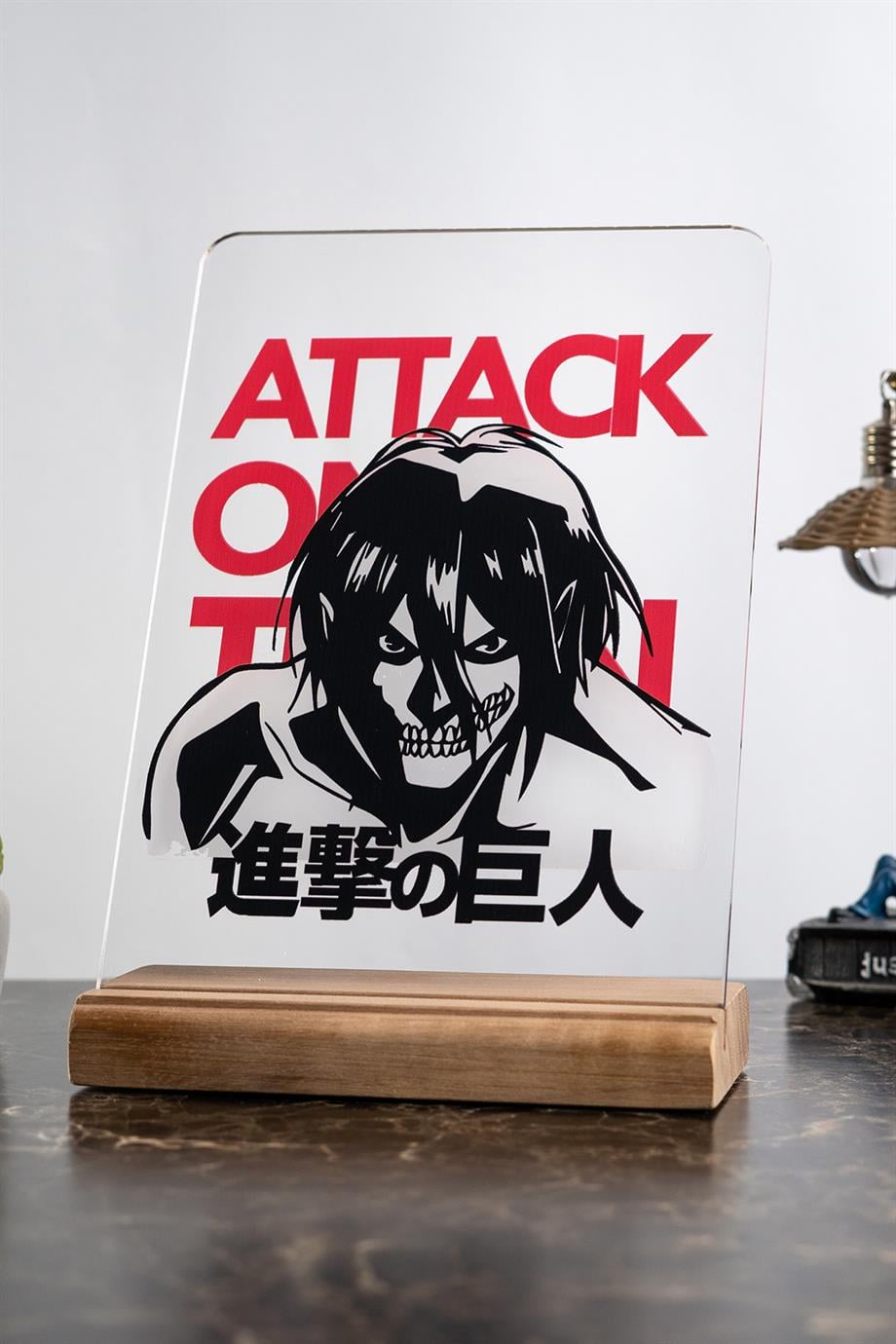 Attack On Titan Ev Dekoru Titan Eren Anime Severlere Hediyelik Masa Süsü