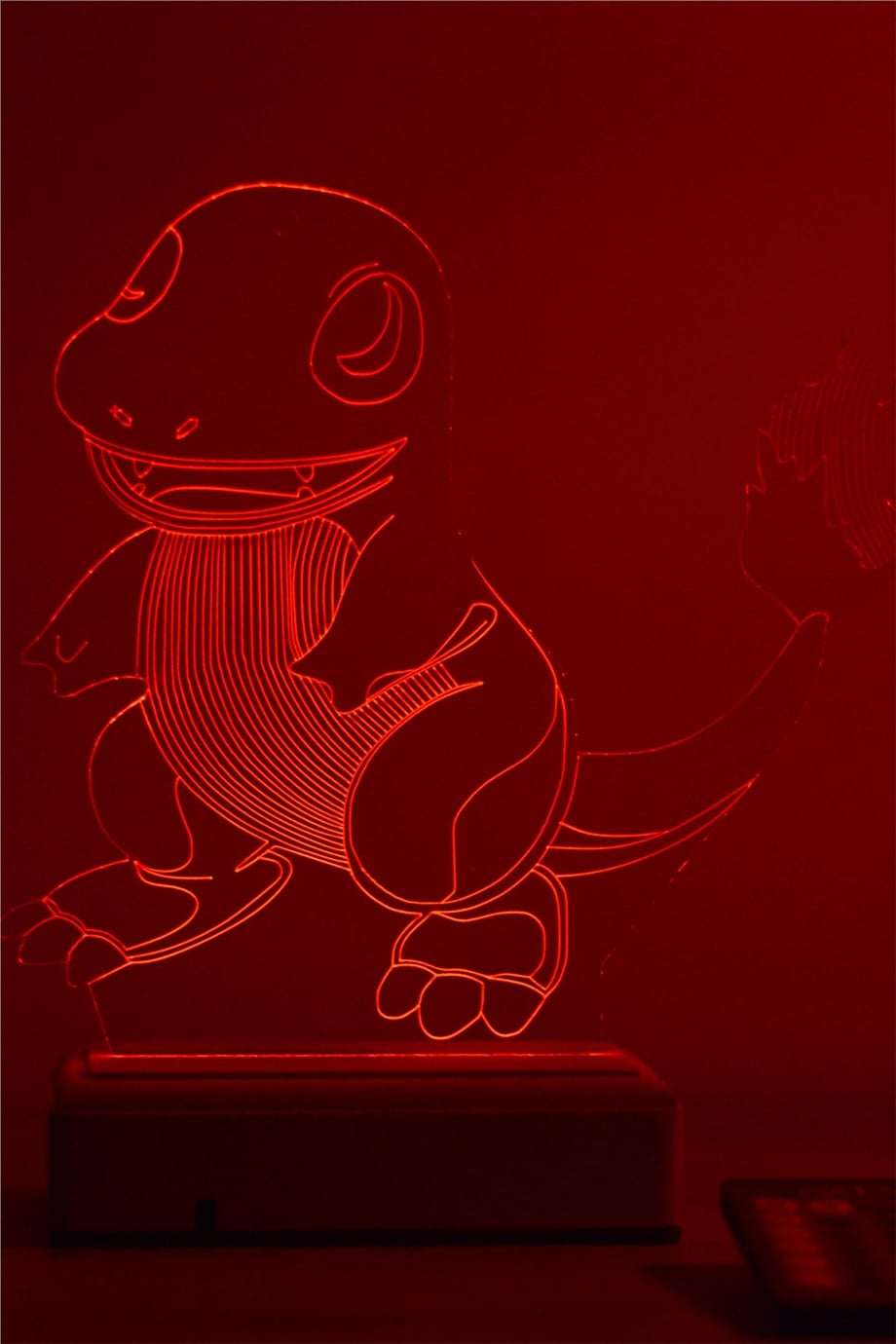 Çocuklara Özel Pokemon Charmander 16 Renk Dekoratif Lamba