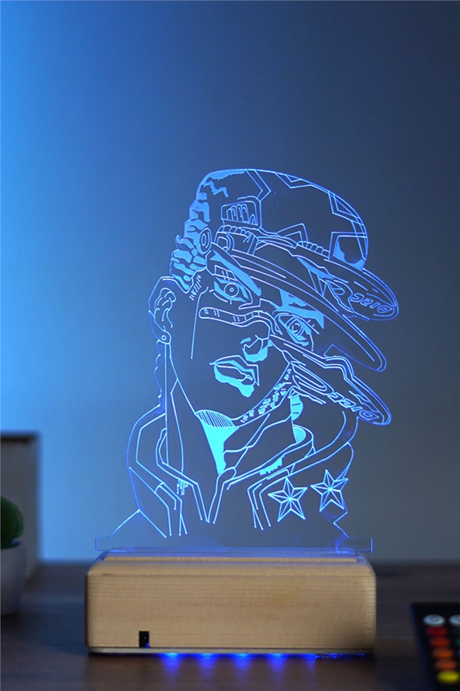 Jotaro Kujo - JoJo's Bizarre 16 Renk Anime Gece Lambası