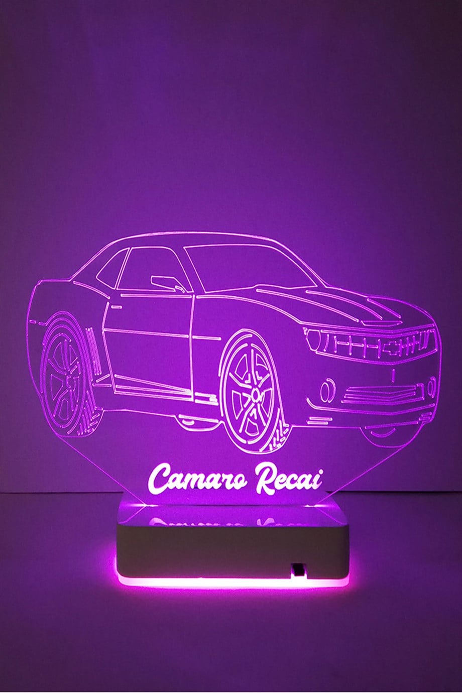 Kişiye Özel 3D Spor Araba Masaüstü Led Lamba