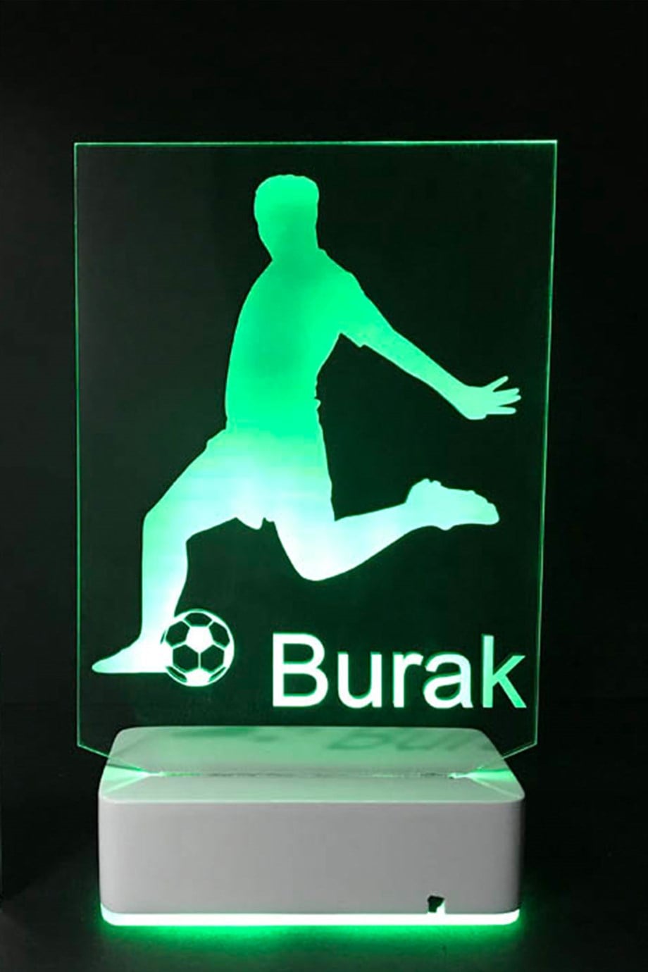 Kişiye Özel Hediye Futbol 3D Led Masaüstü ve Gece Lambası