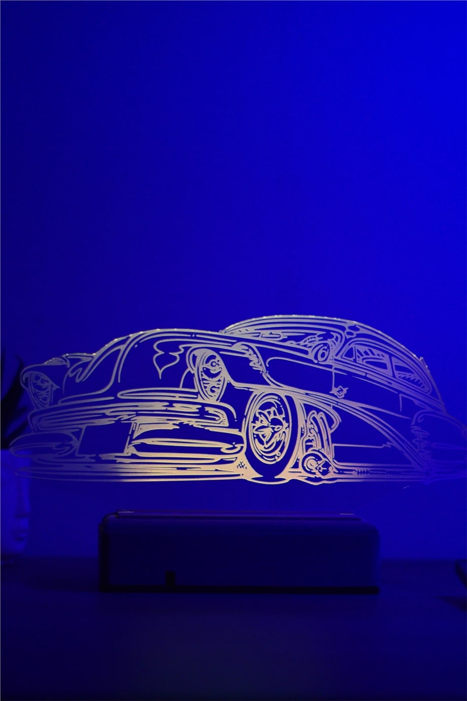 Klasik Araba 3d 16 Renk Gece Lambası