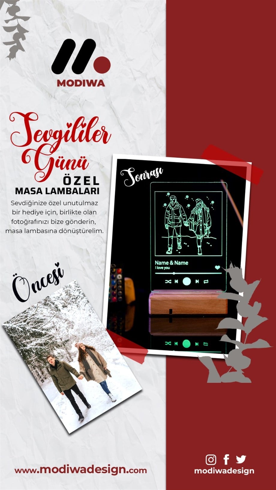 Özel Tasarım Gece Lambası