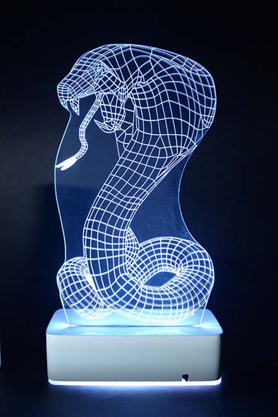 Özel Tasarım Yılan 3D 16 Renk Dekoratif Led Lamba