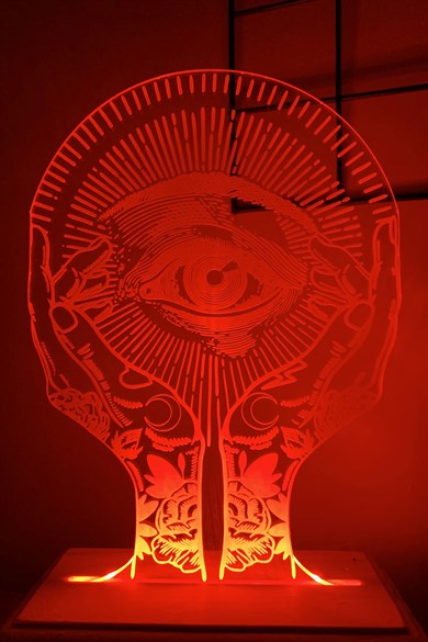 ALL SEEING EYE Gece Lambası 3D 16 Renk