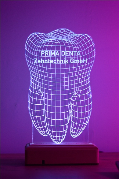 Diş Doktorlarına Özel 3D 16 Renk Dekoratif Led Lamba