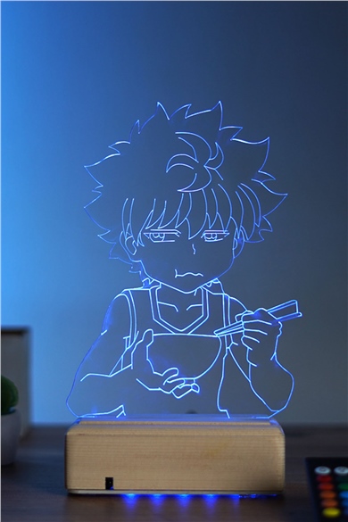 Hunter x Hunter Killua Zoldyck 16 Renk Anime Gece Lambası