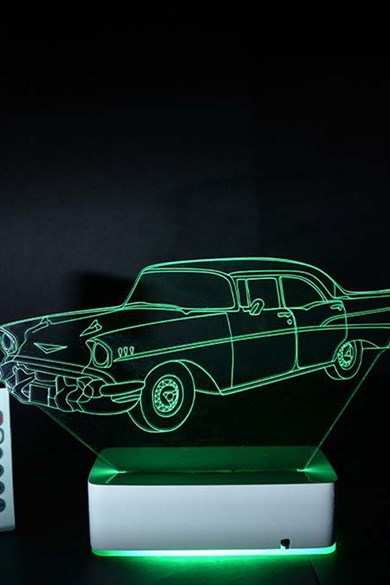 Özel Tasarım Klasik Chevrolet 3D Led Lamba