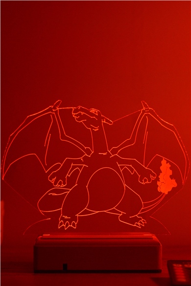 Pokemon - Charizard 16 Renk Anime Gece Lambası